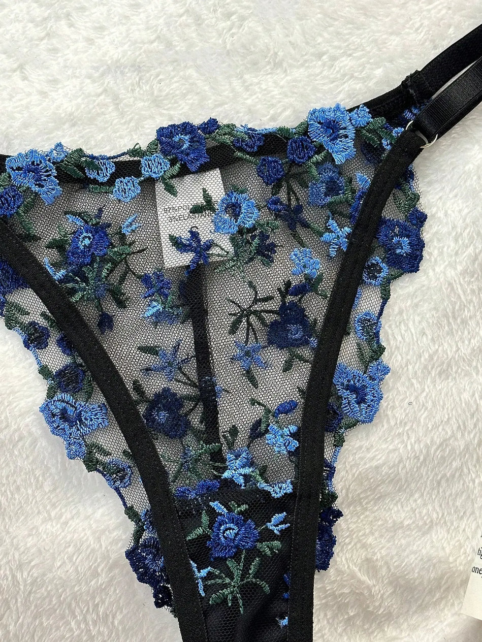 Floral Embroidery Sexy underwear