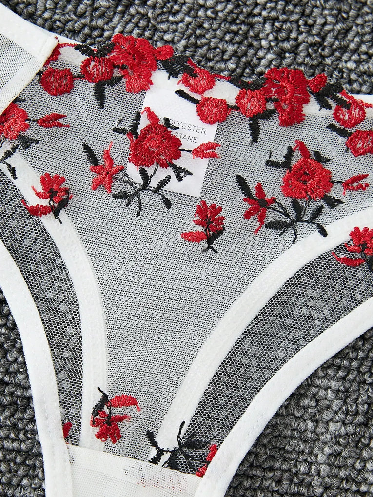 New Two-piece Embroidered Lingerie Set